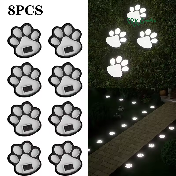 LED Solar Outdoor Light Waterproof Animal Paw Print Lamp for Garden Lawn Patio Summer Camping Home Decor