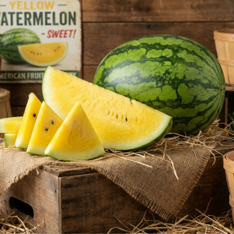 Organic Orange Tendersweet Watermelon | Yellow Crimson Watermelon Seeds
