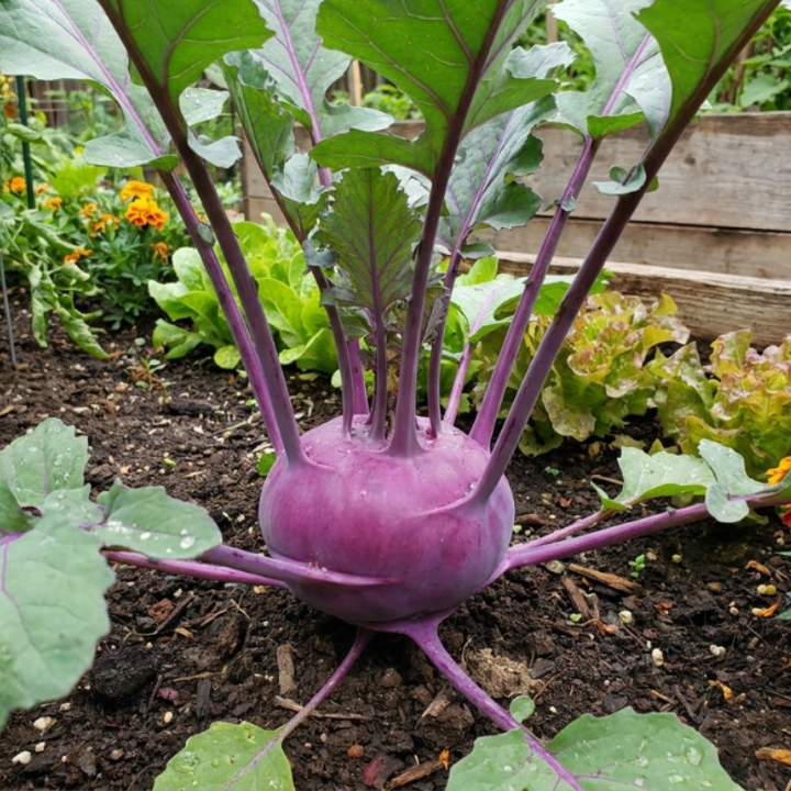 Purple & White Kohlrabi Seeds – Vienna Variety Duo.
