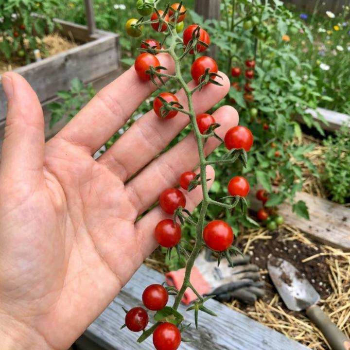 Colorful Cherry Tomato Seeds – Classic Red & Rainbow Mix.