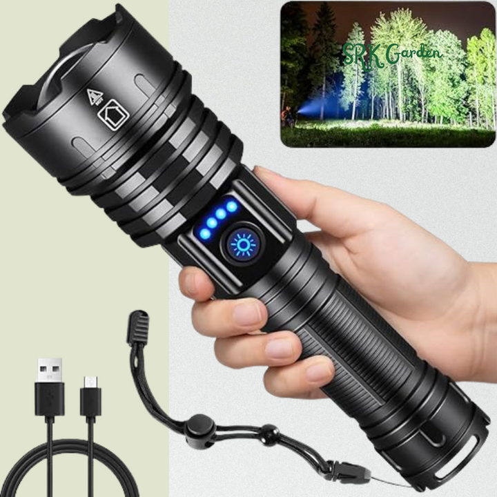 Flashlights High Lumens Rechargeable,  5Mode Flash Light High Powered, Waterproof LED Flashlight for Camping