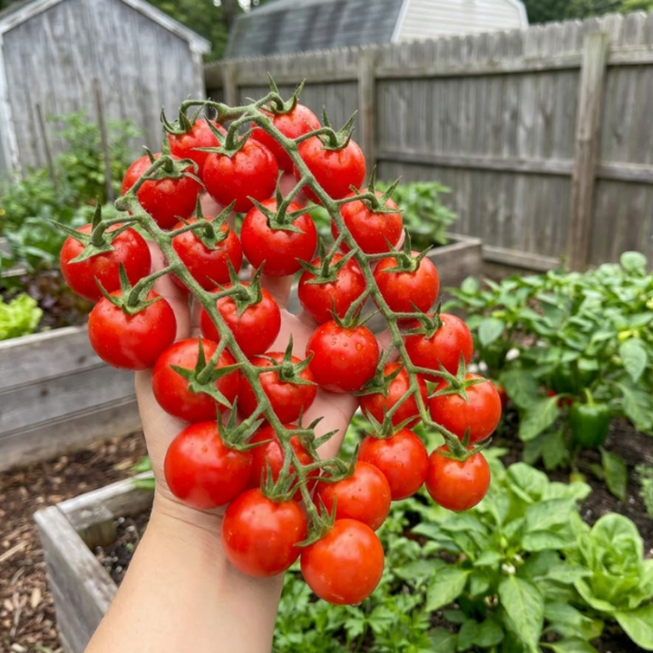 Colorful Cherry Tomato Seeds – Classic Red & Rainbow Mix.