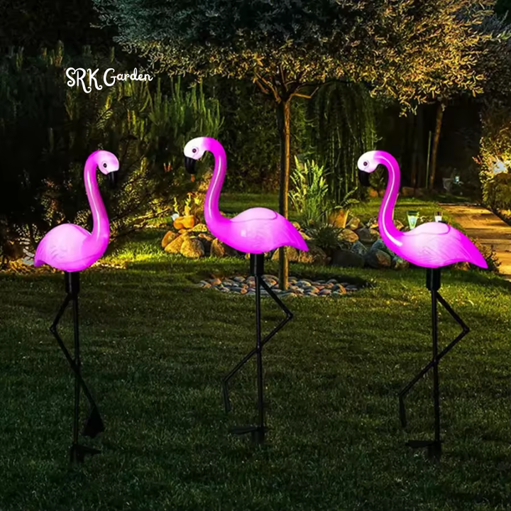 Solar Garden Light Creative Flamingo Landscape Lawn Lamps Waterproof Solar Pathway Courtyard Lights for Outdoor Lighting
