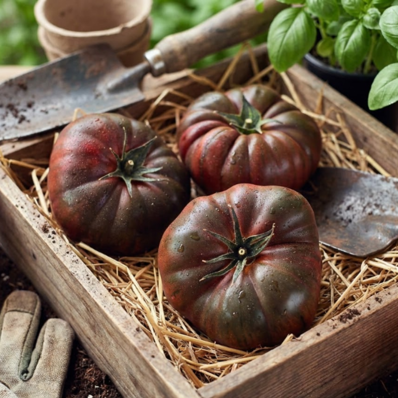 Dark Purple Beefsteak Tomatoes Seeds | Black Krim Tomato, Black Brandywine Tomato, Cherokee Purple Tomato for Planting