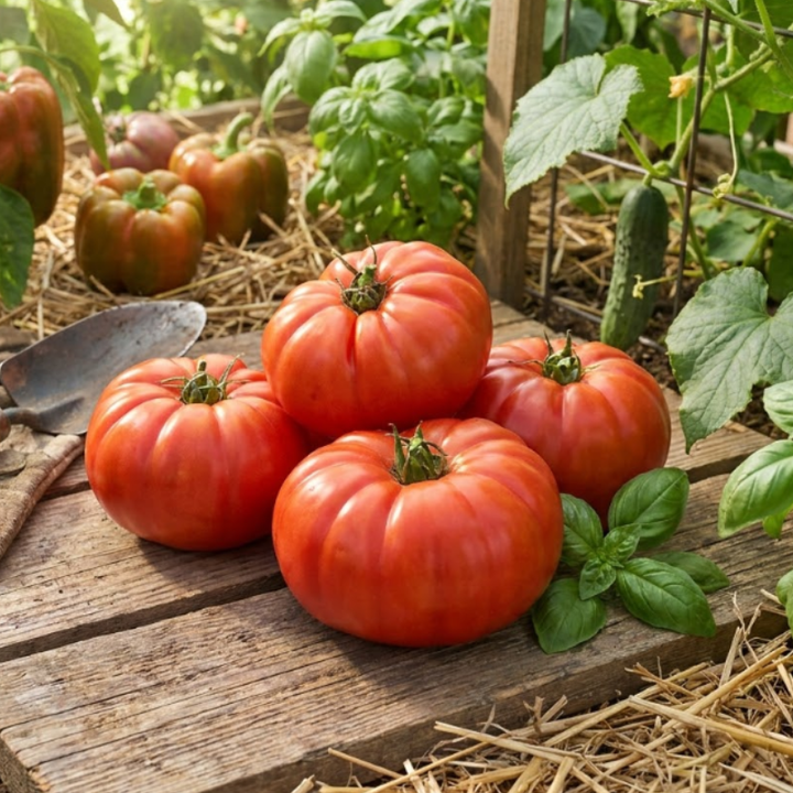 Heirloom Beefsteak Tomato Seeds – Beefsteak, Brandywine Red & Mortgage Lifter