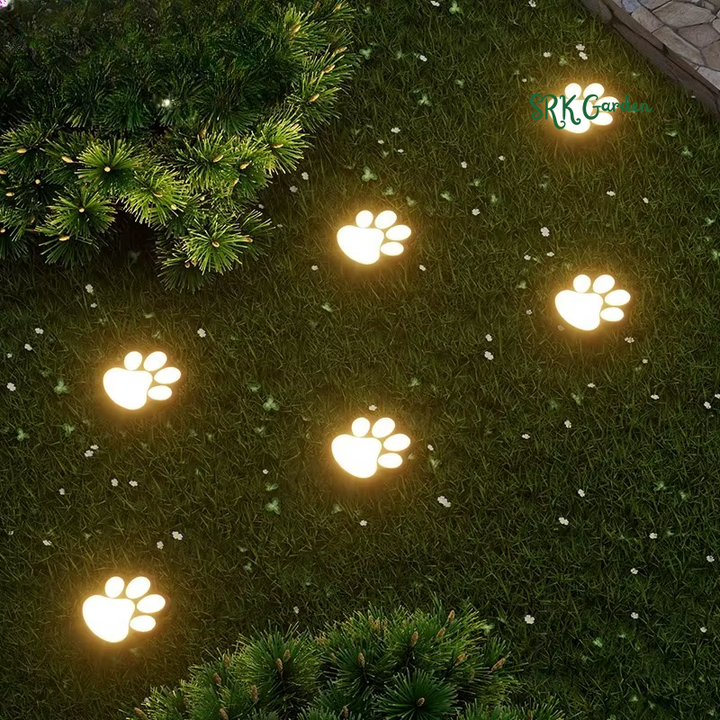 LED Solar Outdoor Light Waterproof Animal Paw Print Lamp for Garden Lawn Patio Summer Camping Home Decor