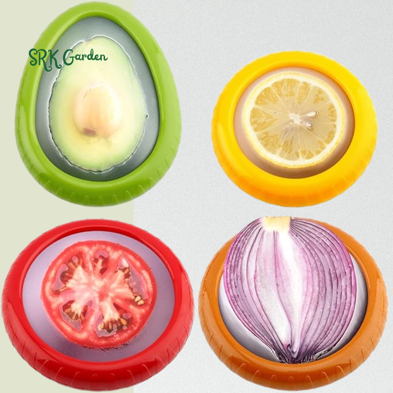 Avocado Saver and Tomato Holder - Set of 4 Reusable Storage Containers