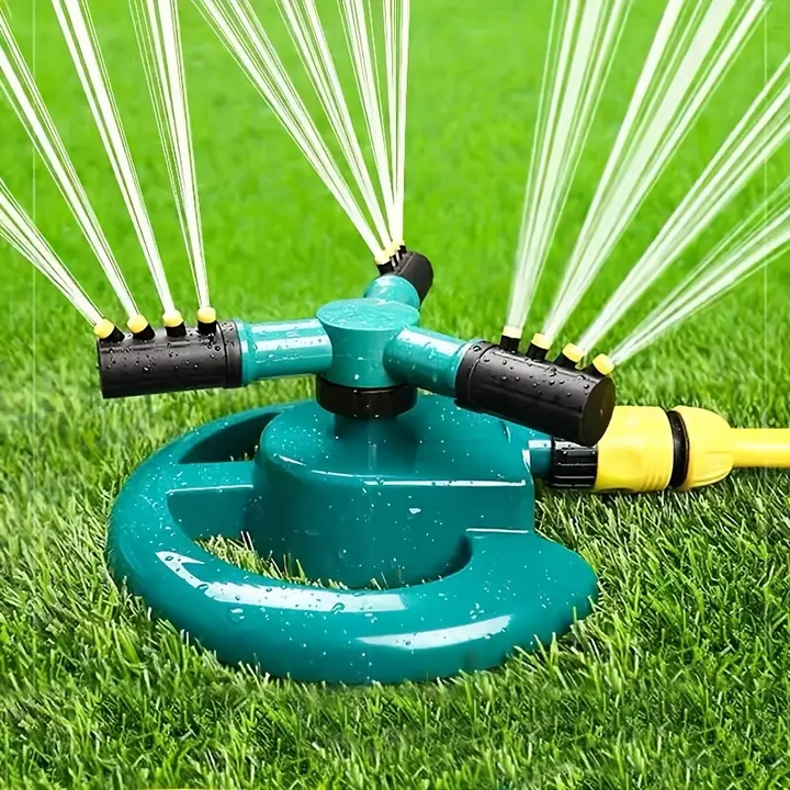 Three Arm 360 Degree Rotating Lawn Sprinkler, Garden Watering And Irrigation Tool