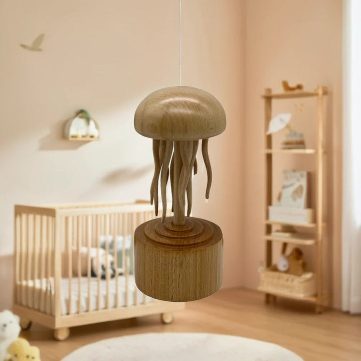 Handmade Self-healing Wooden Mechanical Jellyfish Creative Gift for Child