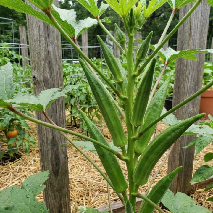 Red & Green Okra Seeds – Red Burgundy and Clemson Spineless