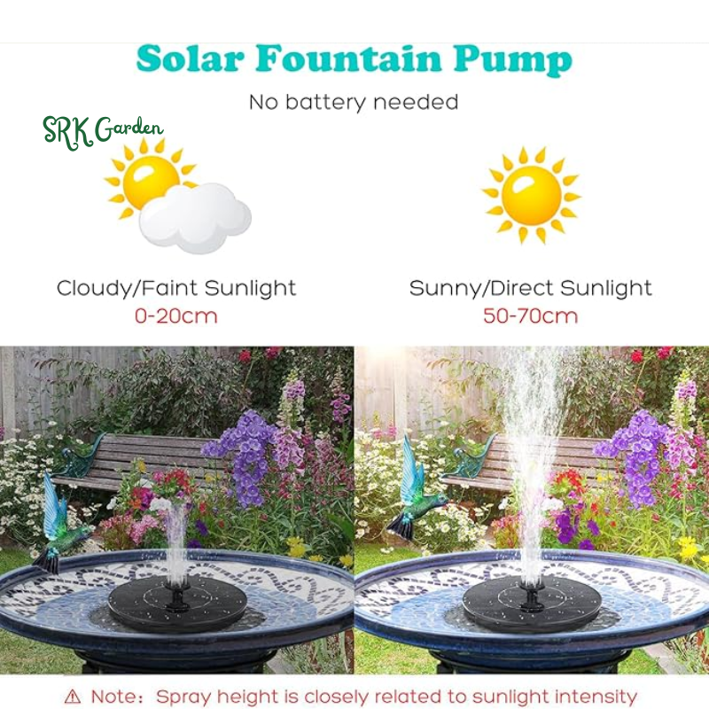 Solar Bird Bath Fountains Pump | Fountain with 6 Nozzle