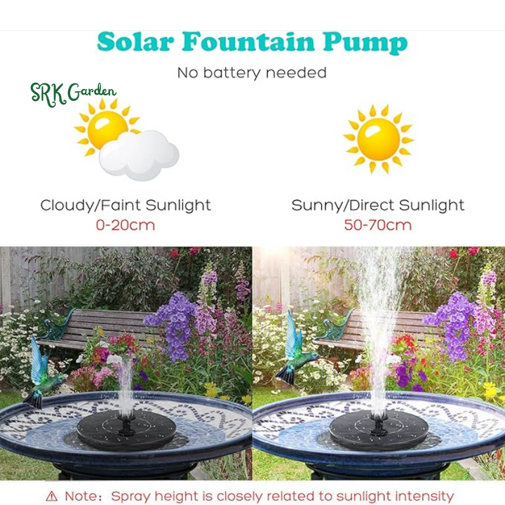 Solar Bird Bath Fountains Pump | Fountain with 6 Nozzle