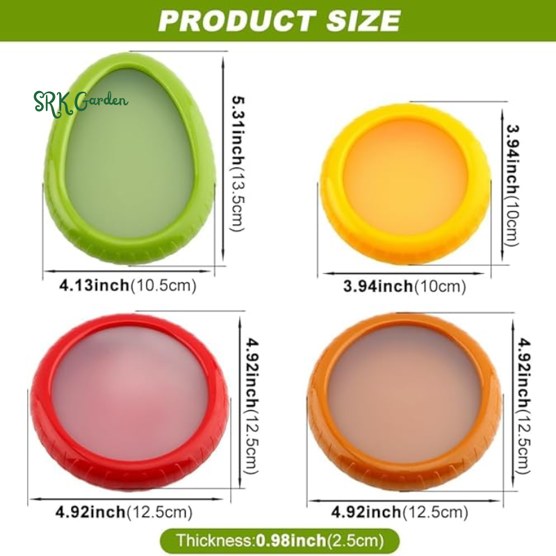 Avocado Saver and Tomato Holder - Set of 4 Reusable Storage Containers