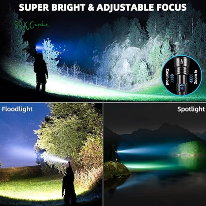 Flashlights High Lumens Rechargeable,  5Mode Flash Light High Powered, Waterproof LED Flashlight for Camping