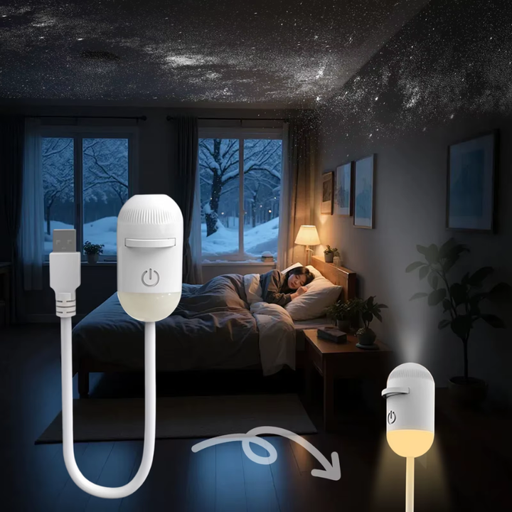 2-in-1 Galaxy Projector Night Light Multi Projection Films Starry Sky Night Light USB