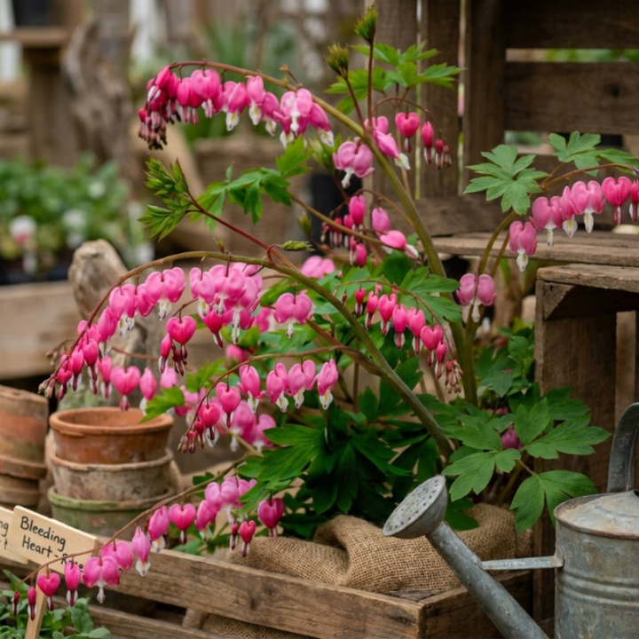 Pink Bleeding Heart Bare Root Perennial Plants – Heart Shaped Pink Blooms