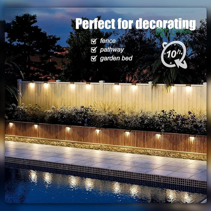 Solar Deck & Step Lights Waterproof Warm White - White Light 20Pcs