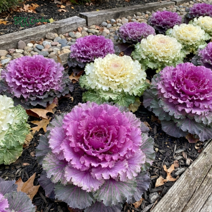 25+ Flowering Kale Ornamental Cabbage Seed Mix - Pink, Red and White