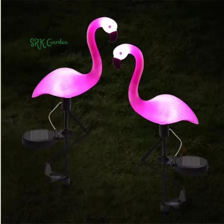 Solar Garden Light Creative Flamingo Landscape Lawn Lamps Waterproof Solar Pathway Courtyard Lights for Outdoor Lighting