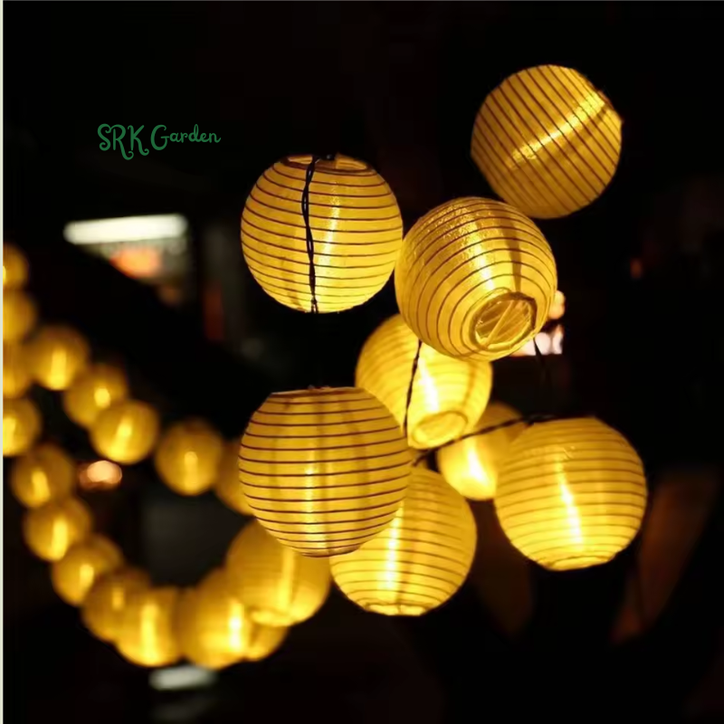 LED Solar Lantern String Light Outdoor Waterproof Christmas Garland Fairy Lights Patio Garden Party Wedding Decoration