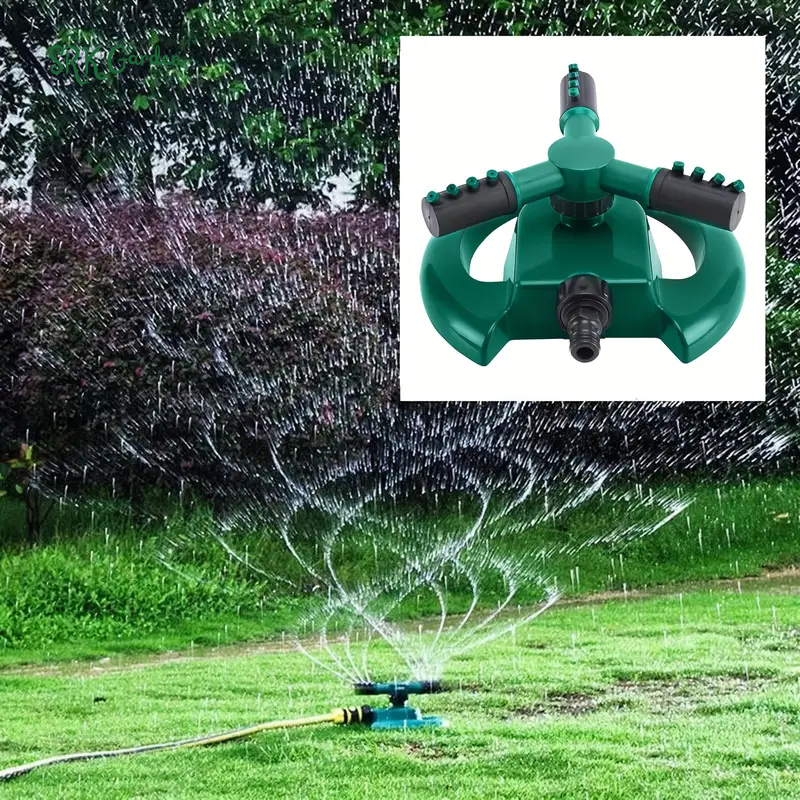 Three Arm 360 Degree Rotating Lawn Sprinkler, Garden Watering And Irrigation Tool