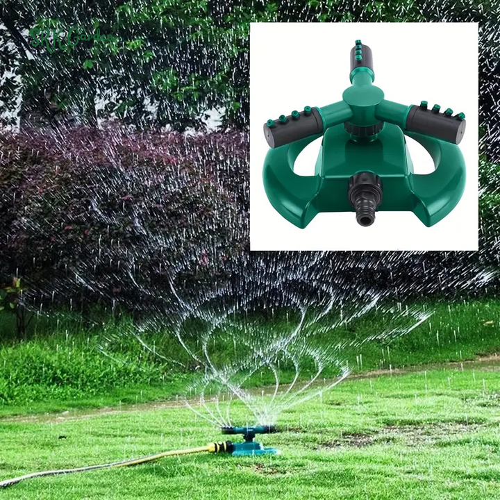 Three Arm 360 Degree Rotating Lawn Sprinkler, Garden Watering And Irrigation Tool