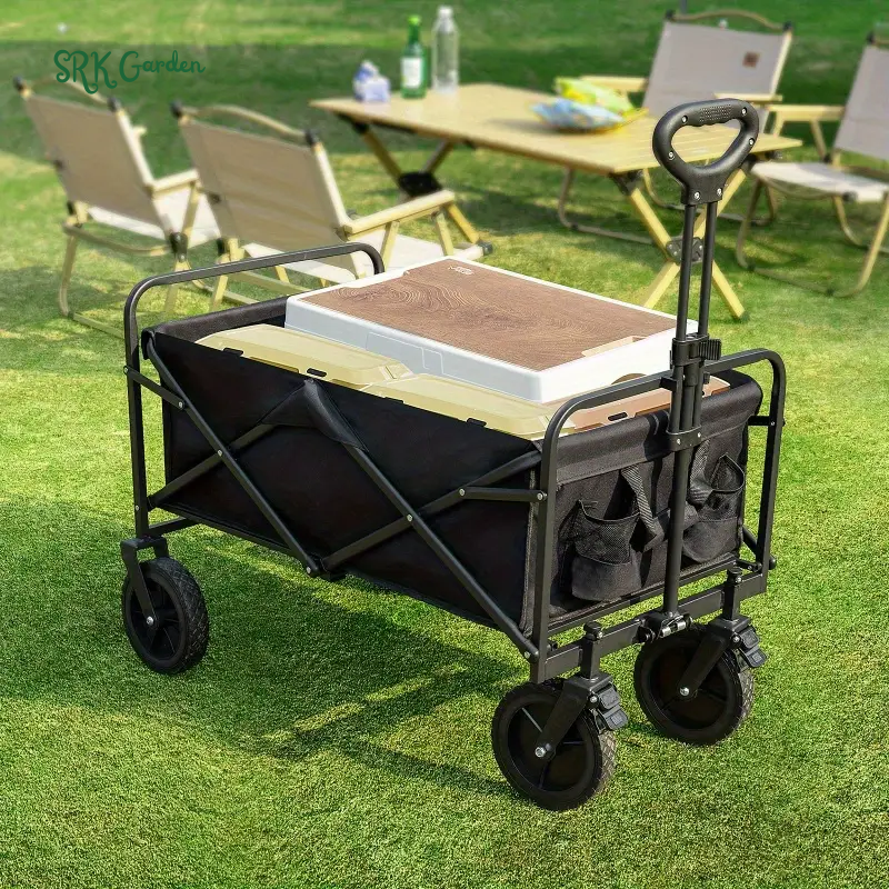 Camping Trolley: Foldable, Large-Sized Outdoor Camping Cart for Picnics and Gardener