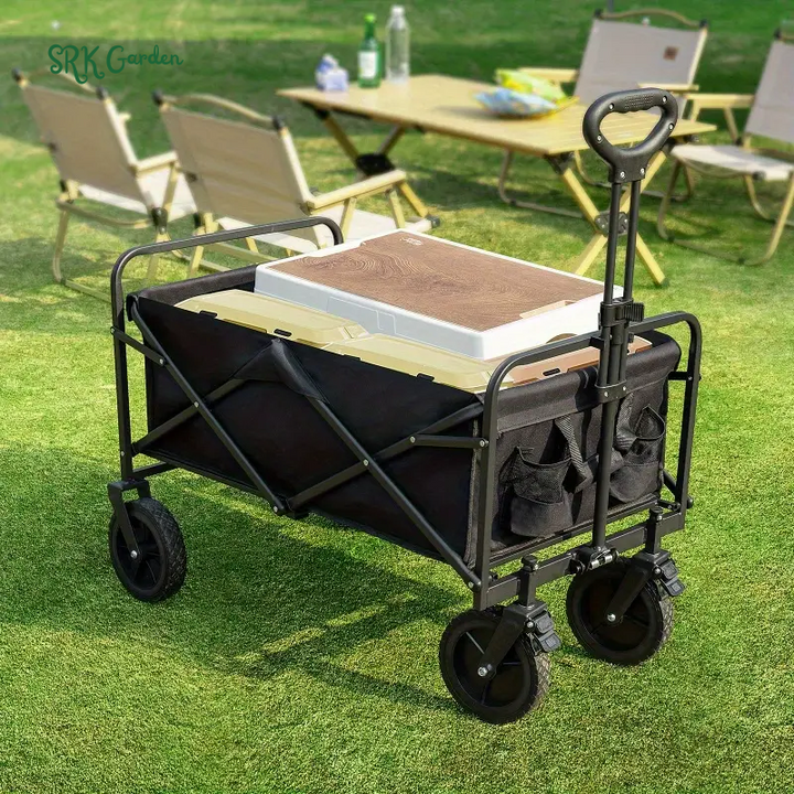 Camping Trolley: Foldable, Large-Sized Outdoor Camping Cart for Picnics and Gardener