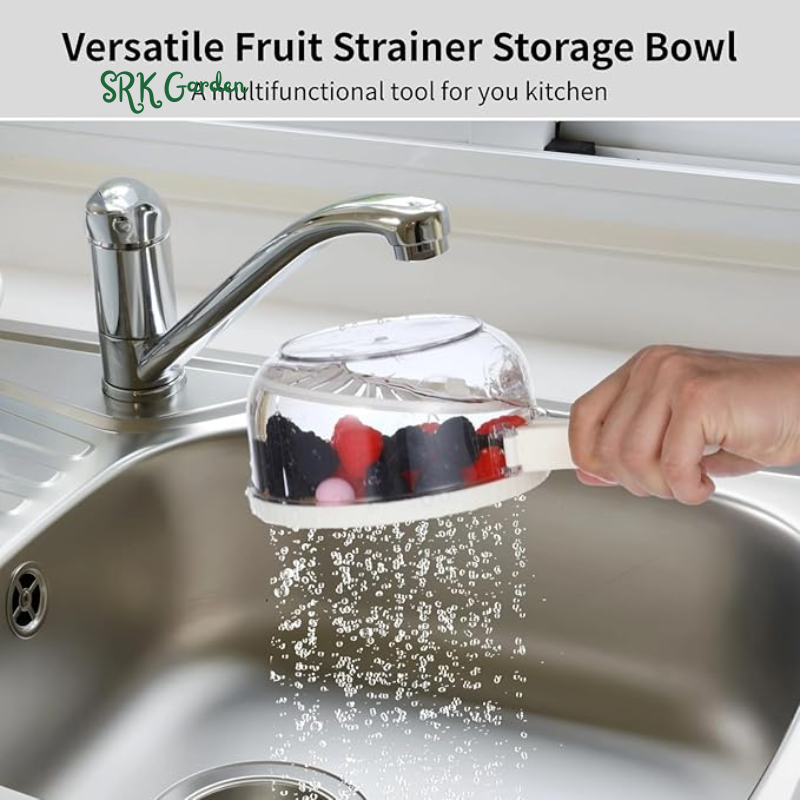 Multifunctional Fruit Washing Bowl with Strainer