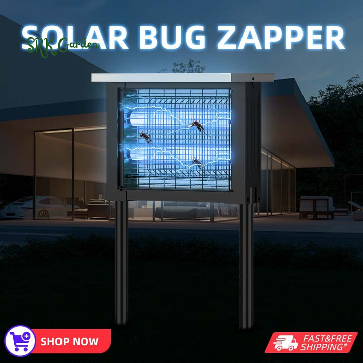 Solar Bug Zapper Outdoor, Waterproof, 4500V w/Smart Light Sensor