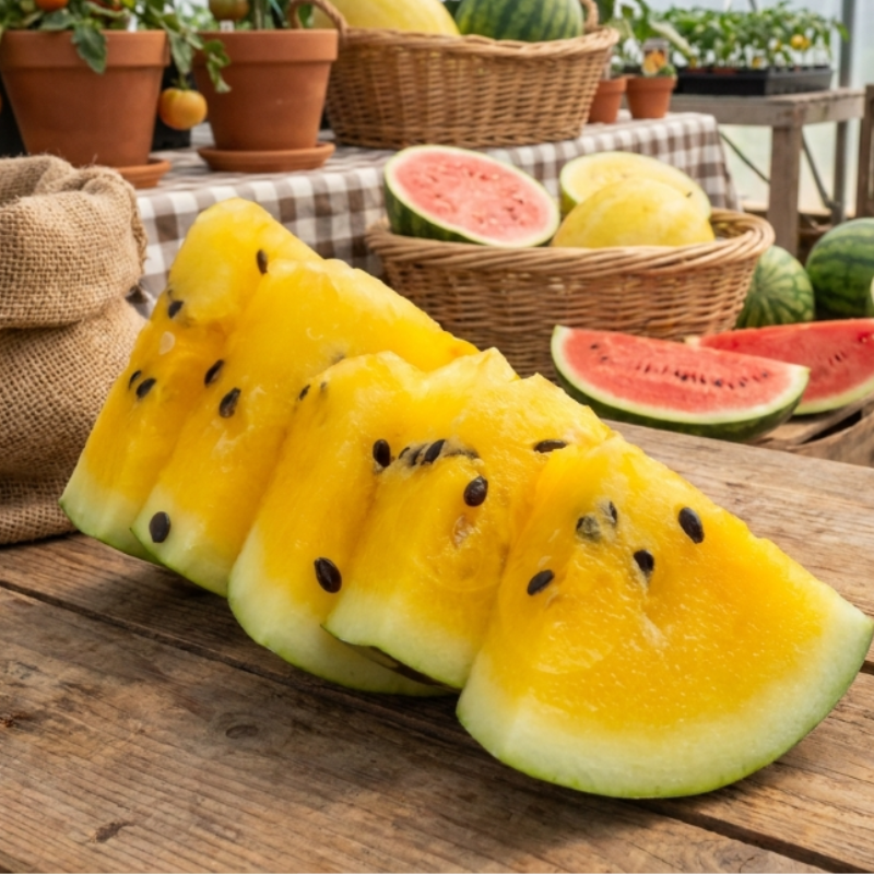 Organic Orange Tendersweet Watermelon | Yellow Crimson Watermelon Seeds