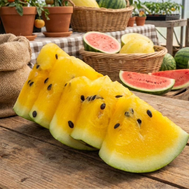 Organic Orange Tendersweet Watermelon | Yellow Crimson Watermelon Seeds
