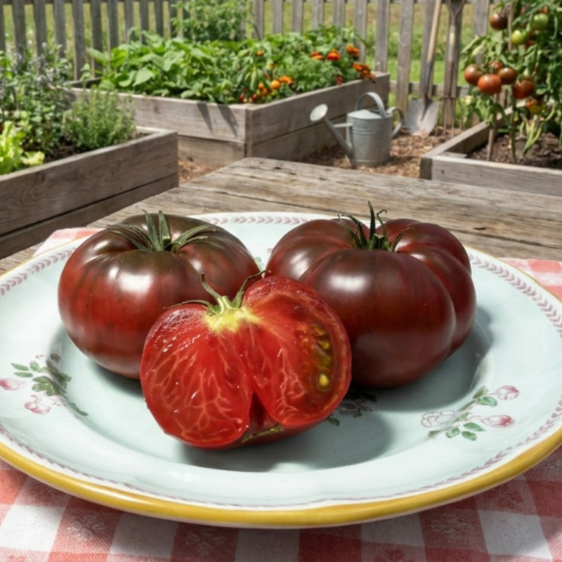 Dark Purple Beefsteak Tomatoes Seeds | Black Krim Tomato, Black Brandywine Tomato, Cherokee Purple Tomato for Planting