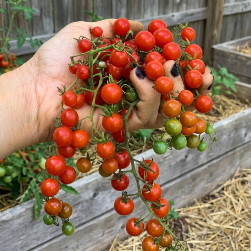 Colorful Cherry Tomato Seeds – Classic Red & Rainbow Mix.