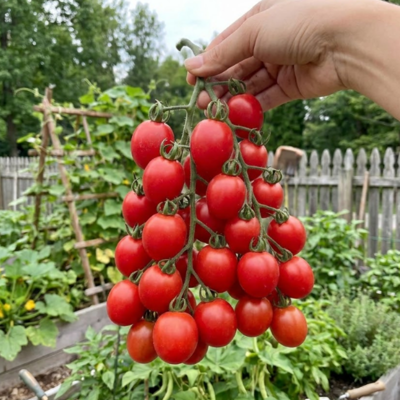 Colorful Cherry Tomato Seeds – Classic Red & Rainbow Mix.