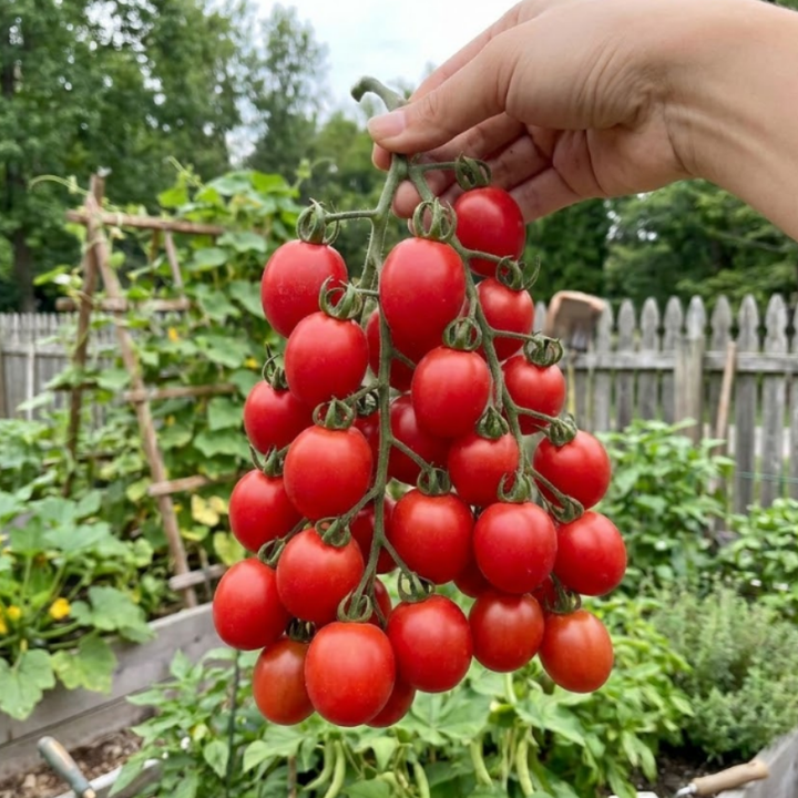 Colorful Cherry Tomato Seeds – Classic Red & Rainbow Mix.