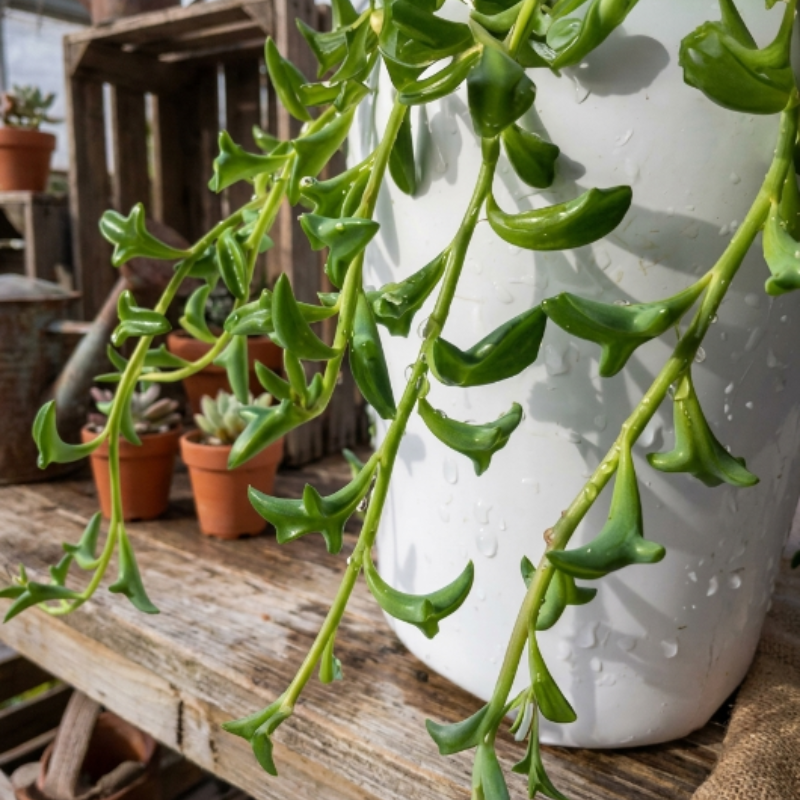 String of Dolphins, Trailing Succulent, Hanging Succulent, Live Plant in 4'' pot