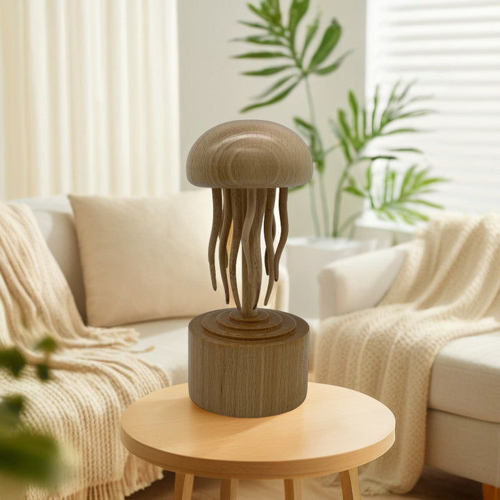 Handmade Self-healing Wooden Mechanical Jellyfish Creative Gift for Child