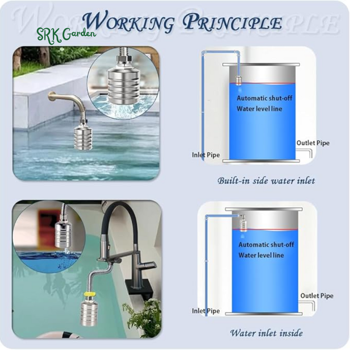 Float Valve,1/2" to 1'' water level control float valve 304 Stainless Steel