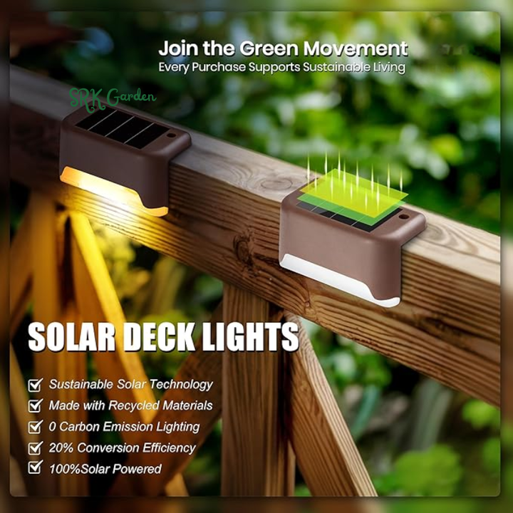 Solar Deck & Step Lights Waterproof Warm White - White Light 20Pcs