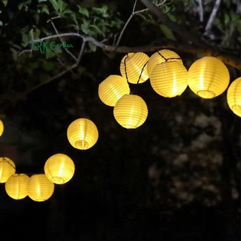 LED Solar Lantern String Light Outdoor Waterproof Christmas Garland Fairy Lights Patio Garden Party Wedding Decoration