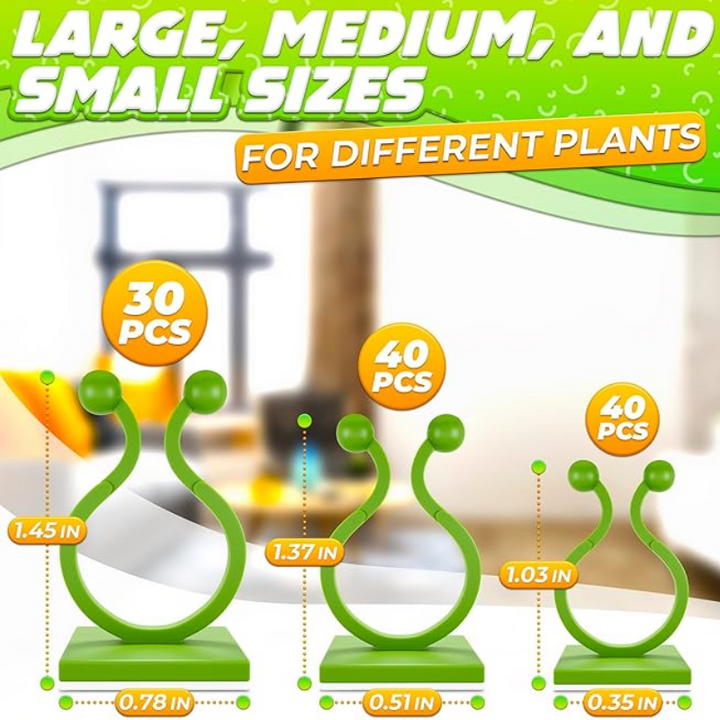 Plant Wall Clips for Climbing Plants 110 Pcs - Large, Medium, and Small Sizes
