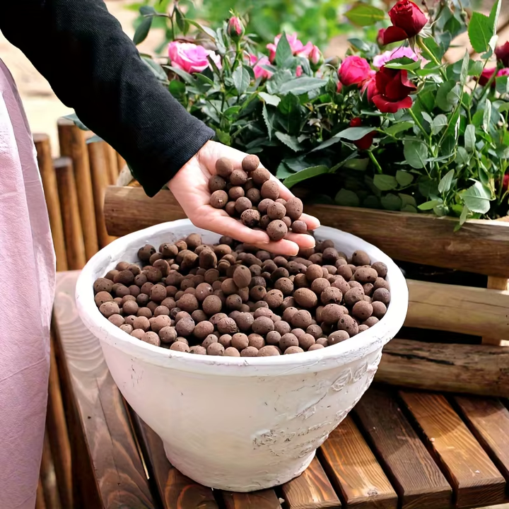 Reusable Hydroponic Clay Pebbles Natural For Gardening