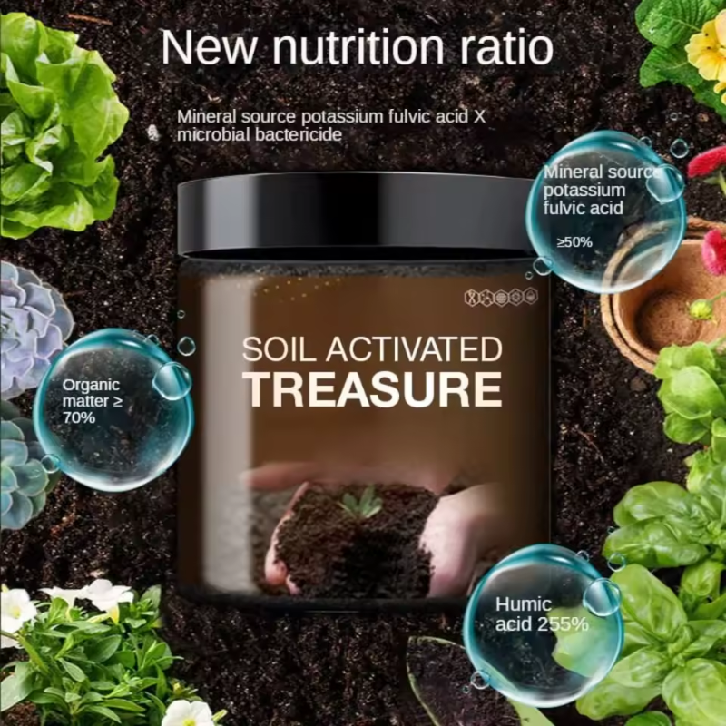 Soil Activation Treasure Mineral Source Potassium Fulvicate Improves Soil Regulates Acid-Alkaline