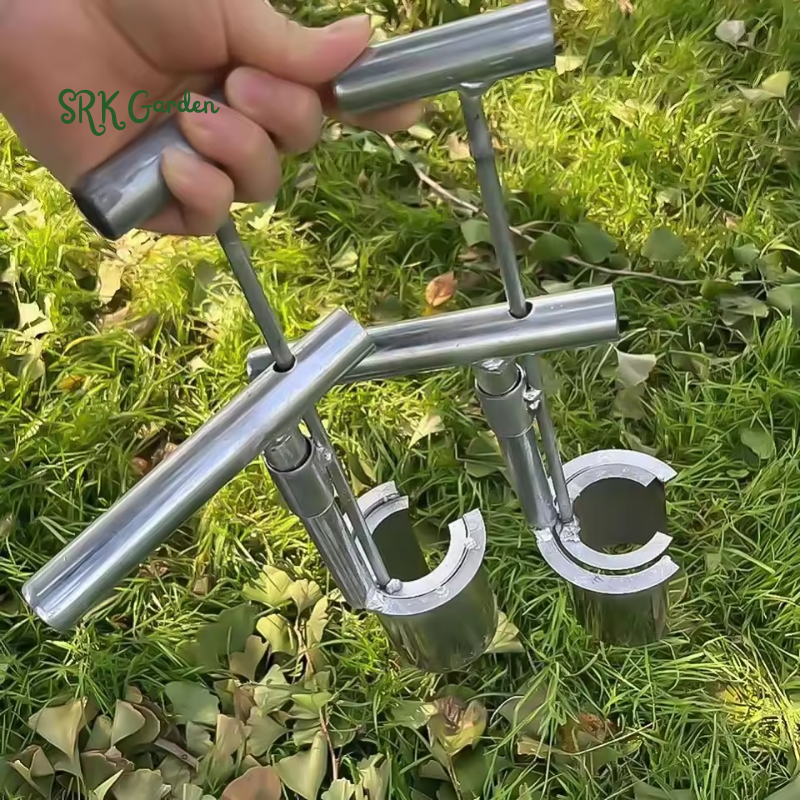 Handheld Garden Barrel Transplanter Stainless Steel Digging Seedlings Artifact Agricultural Puncher