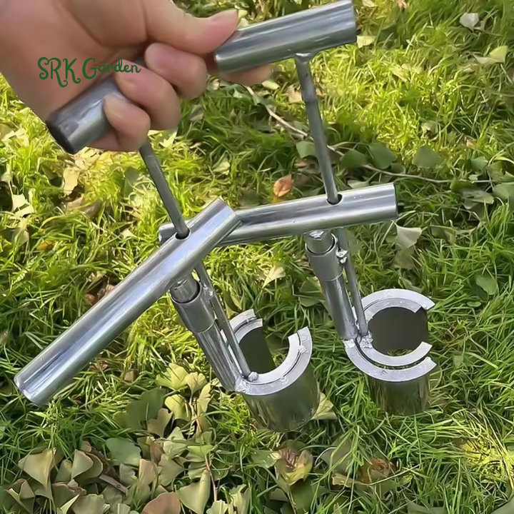 Handheld Garden Barrel Transplanter Stainless Steel Digging Seedlings Artifact Agricultural Puncher