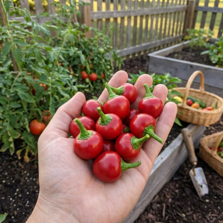 Medium Hot Pepper Seeds – Jalapeño, Serrano & Red Hot Cherry Peppers, Heirloom Chili Seeds