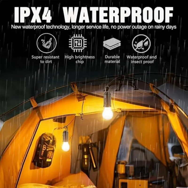 Solar Rechargeable Hooked Camping Light Outdoor
