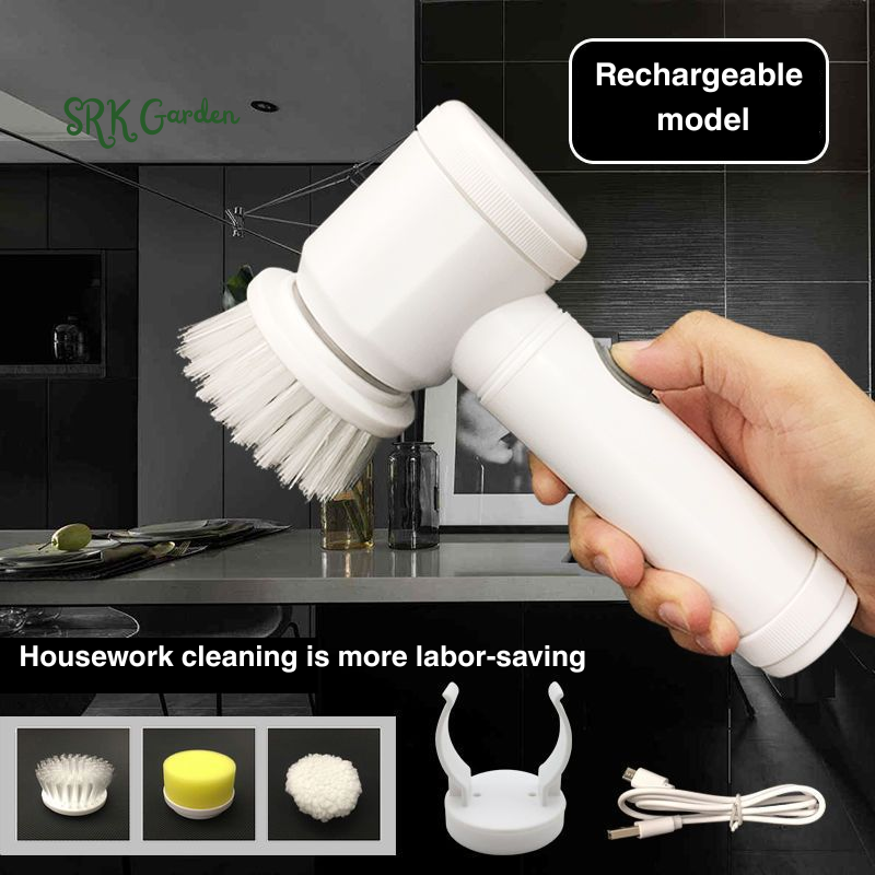 Electric Cleaning Brush – Wireless, Handheld Scrubber for Kitchen & Bathroom
