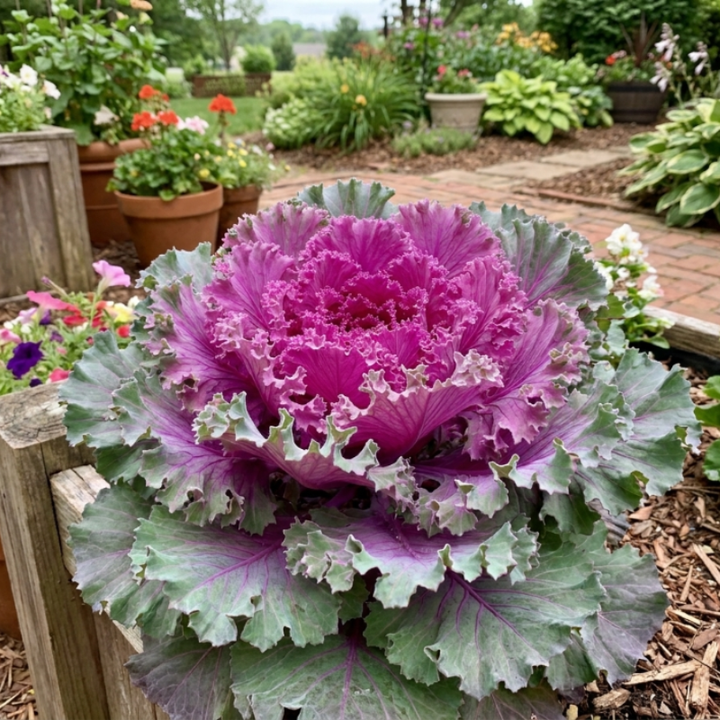 25+ Flowering Kale Ornamental Cabbage Seed Mix - Pink, Red and White